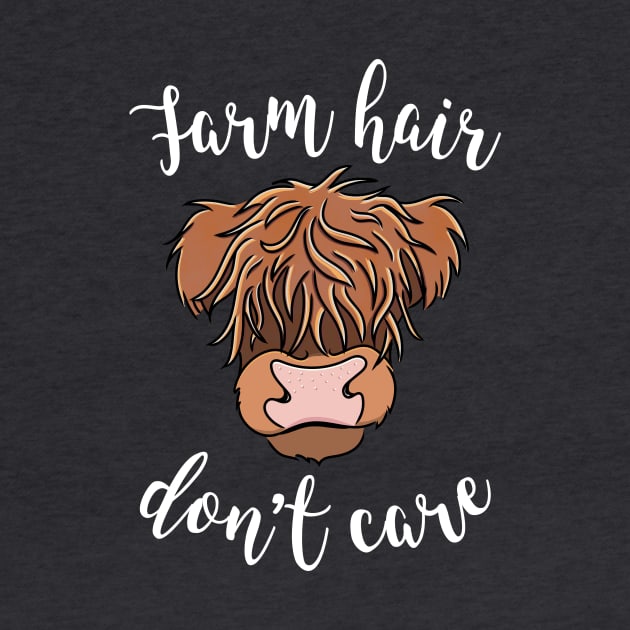 Farm Hair Don't Care, Highland Cow by cottoncanvas